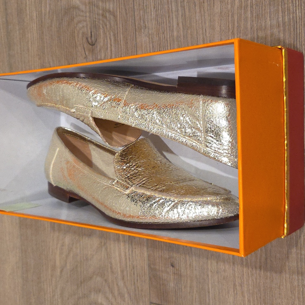 Kate Spade Metallic Gold Loafers - Picture 4 of 4